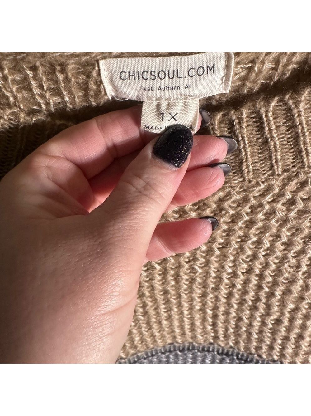 Chic Soul Sweater Colorblock 1X - Picture 4 of 7